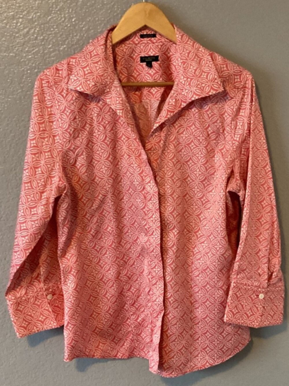 Pink Geometric Button-Down Shirt